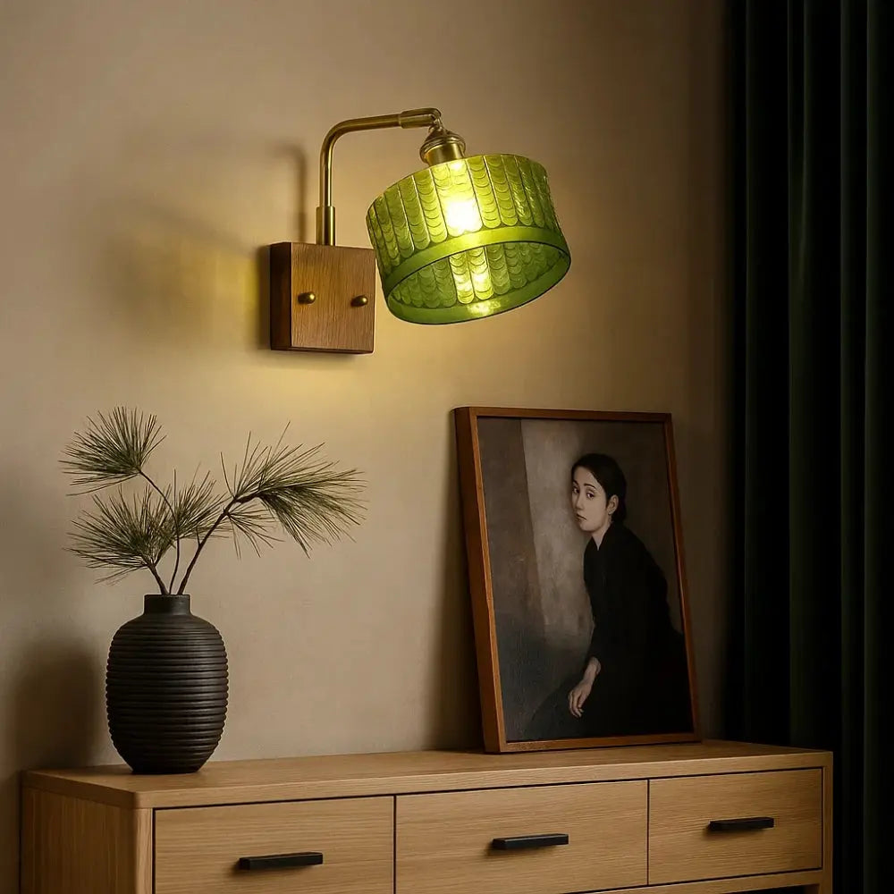 Applique Murale En Verre - Verre Vert Canopée | Sylverra - | Delvanie