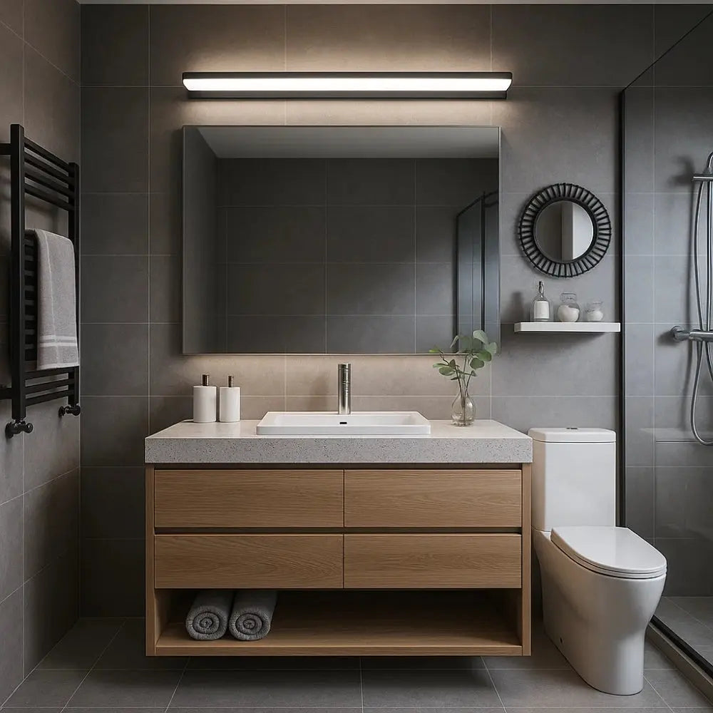 Applique Murale Salle de Bain - Reflet LED Épuré | Mirenya - | Delvanie