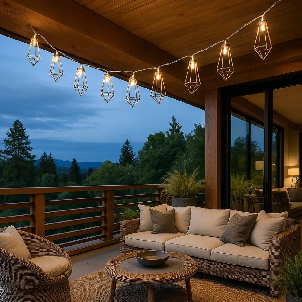 Guirlande Lumineuse - Géométrie Cuivrée | Elvoria - | Delvanie