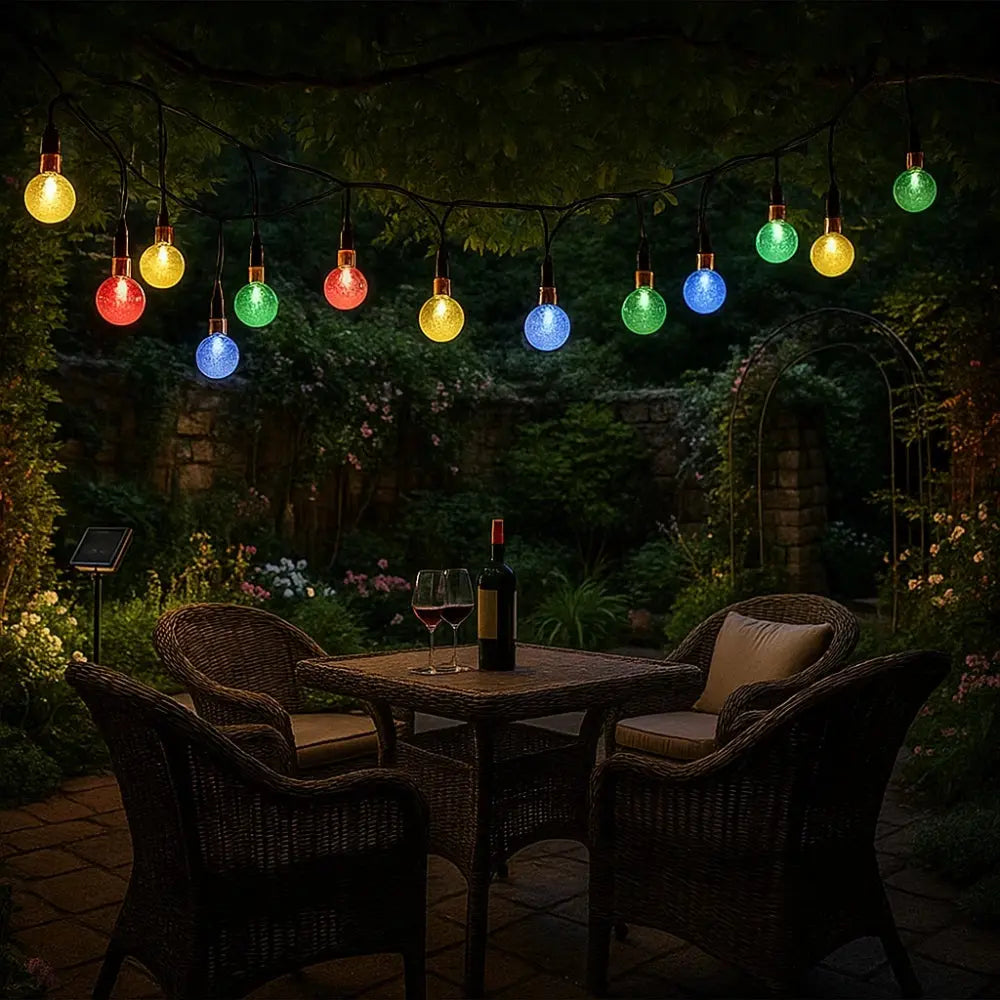 Guirlande Lumineuse Extérieur Solaire - Lueurs Festives Bohèmes | Lunavia - | Delvanie