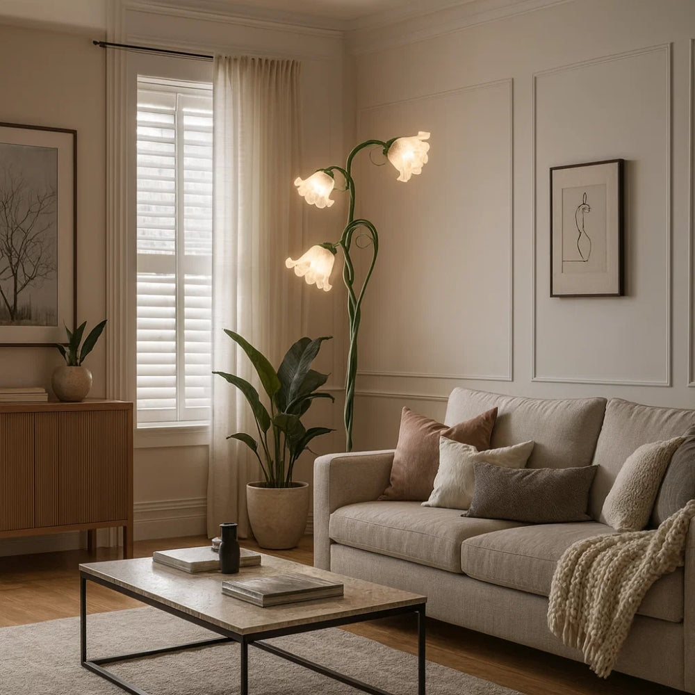 Lampadaire Fleur - Bouquet Calla Lumineux | Florélys - | Delvanie