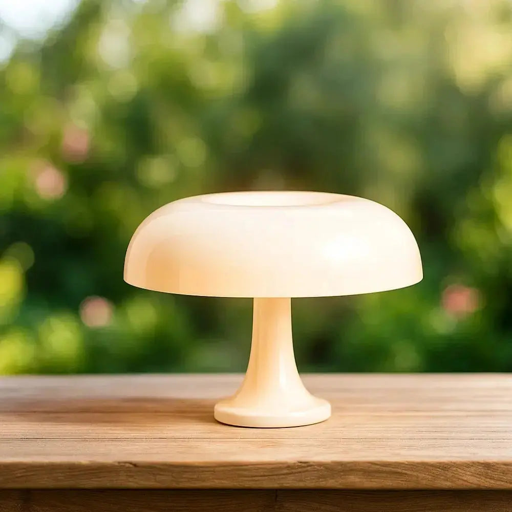 Lampe Champignon Blanche - Éclat Pur | Silvora - | Delvanie