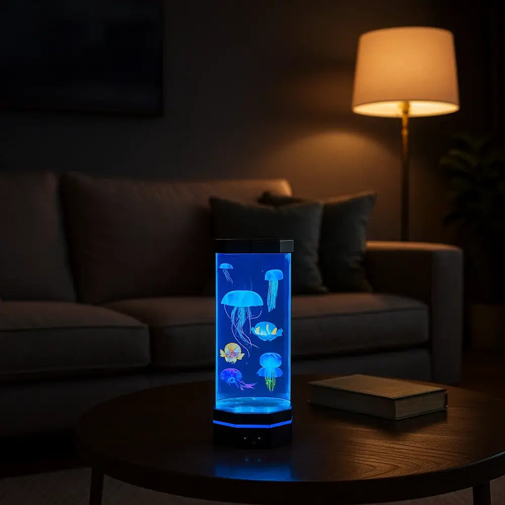 Lampe a lave meduse - Vagues Lumineuses | Oceana - | Delvanie