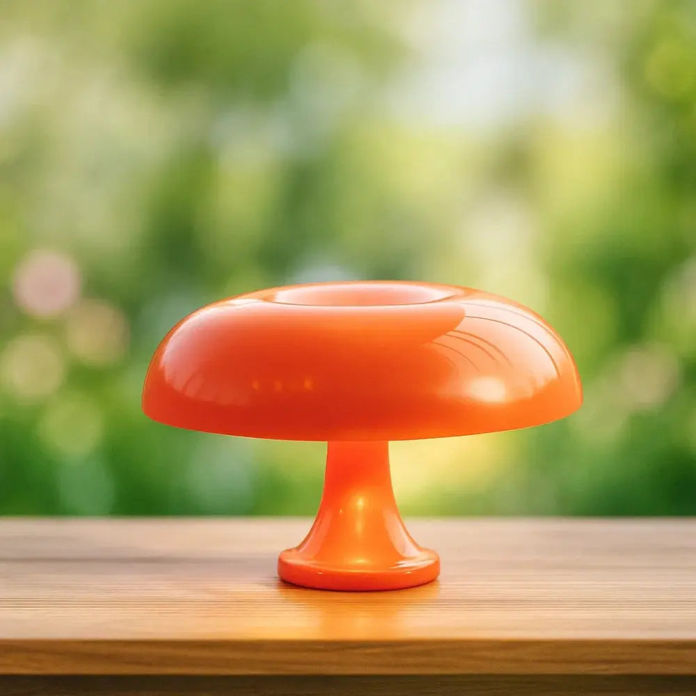 Lampe Champignon Orange - Lueur Rétro | Orla - | Delvanie