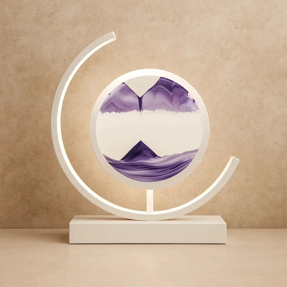 Lampe de Bureau - Voyage Spirituel | Sandora - Blanc / Violet | Delvanie