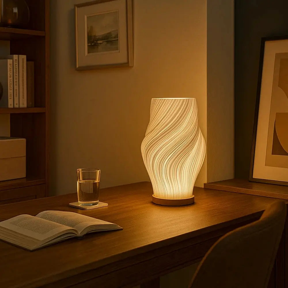 Lampes De Table - Vague Sculpturale Lumineuse | Ondelys - | Delvanie