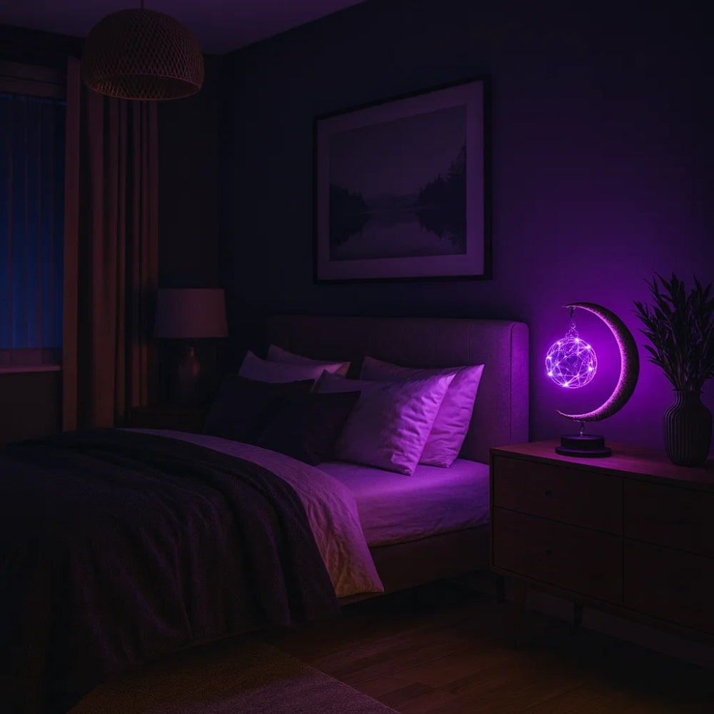 Lampes de Chevet - Lune de Verre Enchantée | Célyna - | Delvanie