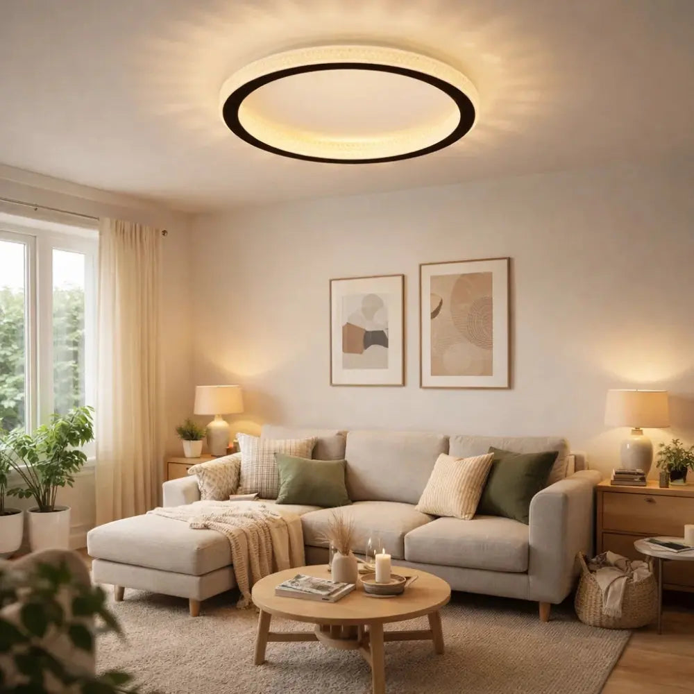 Led Plafond - Halo Solaire Luxueux | Calyra - | Delvanie