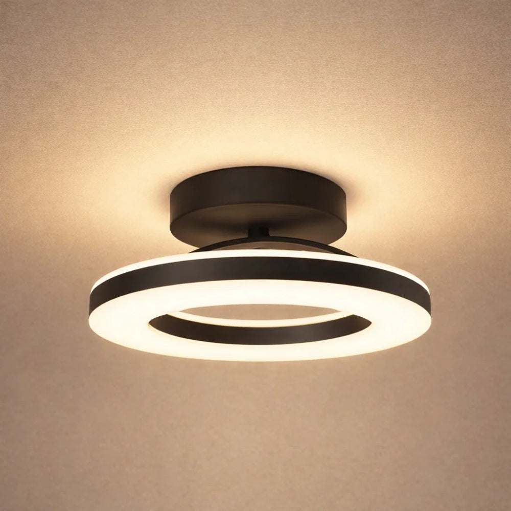 Lumière Plafond - Anneau Doré Flottant | Lyséa