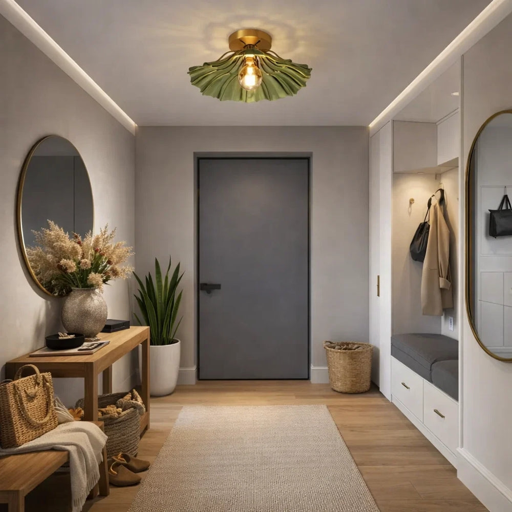 Plafonnier en Verre - Pétales Lumineux Sculptés | Elvaris - | Delvanie