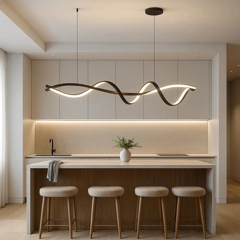 Suspension Luminaire Led - Éclat Noir Contemporain | Solvéra - | Delvanie