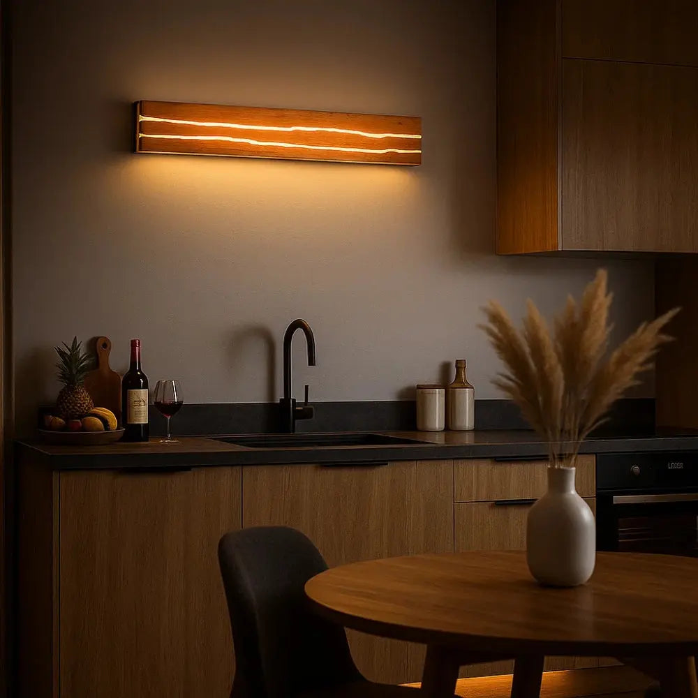 Applique Murale en Bois - Essence Lumineuse | Woodura - | Delvanie