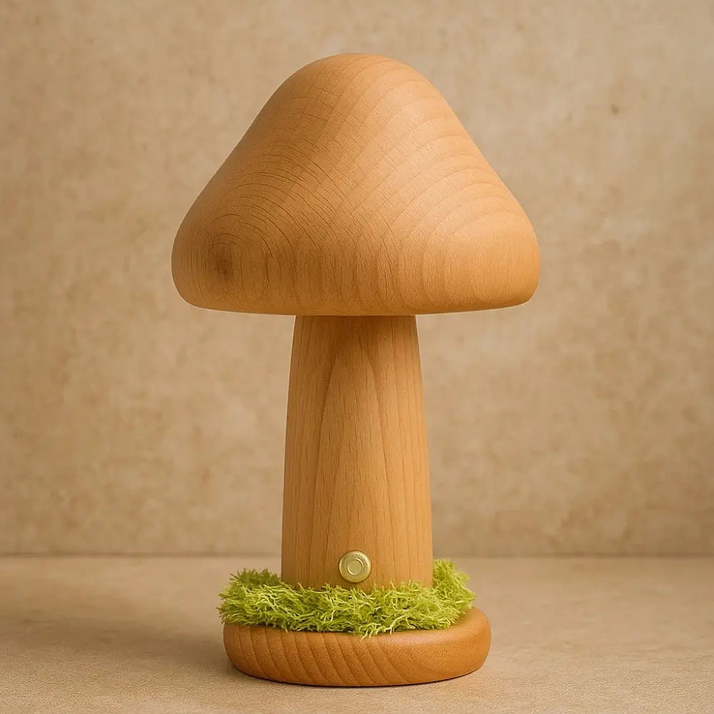 Lampe Champignon Bois - Éclat Organique | Fungor - Beige | Delvanie