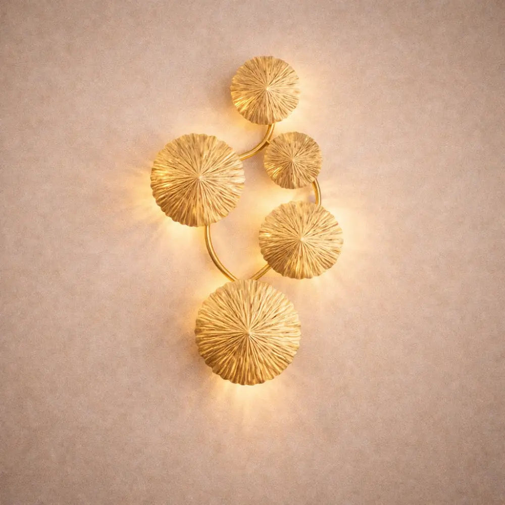 Applique Murale Moderne - Feuilles Lotus Dorées | Lotuséa -  |   Delvanie
