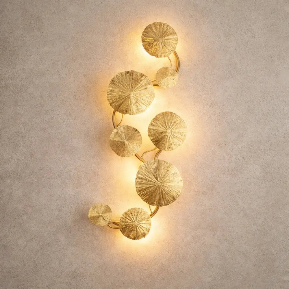 Applique Murale Moderne - Feuilles Lotus Dorées | Lotuséa -  |   Delvanie