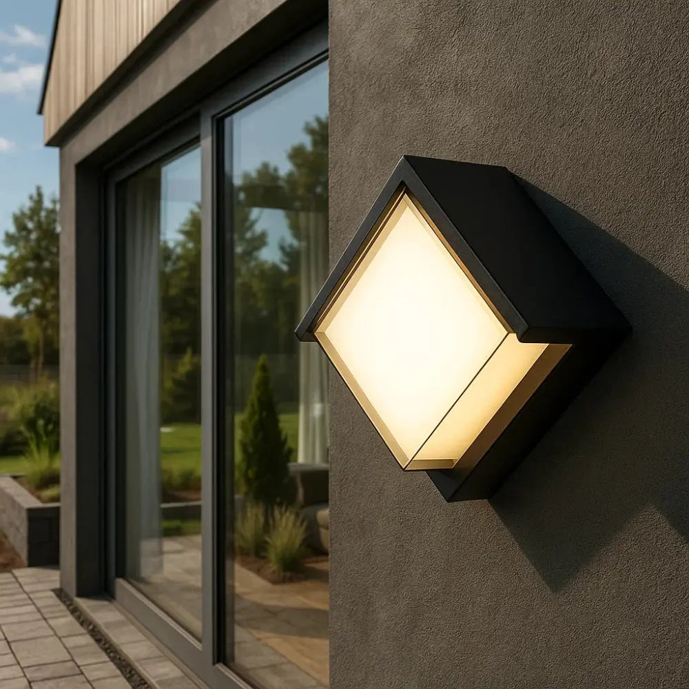 Applique murale exterieur cube - Lumière Angulaire | Bravion -  |   Delvanie