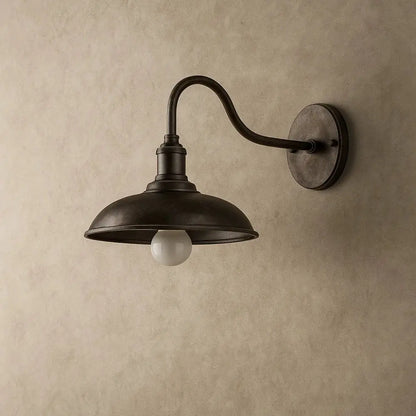 Applique Luminaire Industrielle - Atelier Vintage | Steelix - Argent Antique / 29 x 23cm |   Delvanie