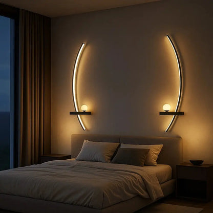 Applique Murale Led - Rayures Lumineuses Modernes | Raylume -  |   Delvanie