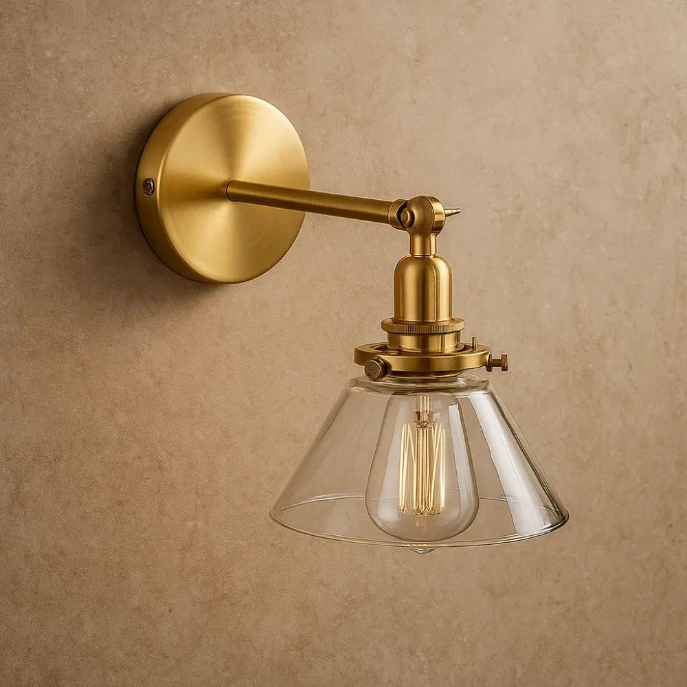 Applique Murale Verre - Reflet Ambre Rétro | Veralya - Transparent |   Delvanie