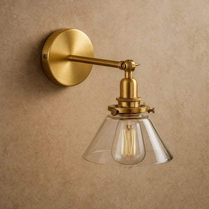 Applique Murale Verre - Reflet Ambre Rétro | Veralya - Transparent |   Delvanie