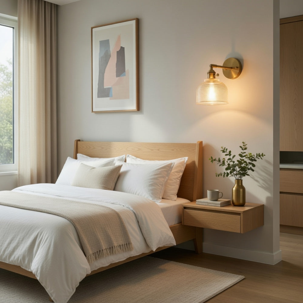 Wandlamp Glas - Gouden Retro Helderheid | Verréa