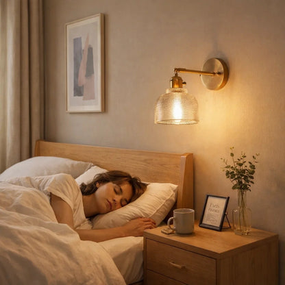 Wandlamp Glas - Gouden Retro Helderheid | Verréa