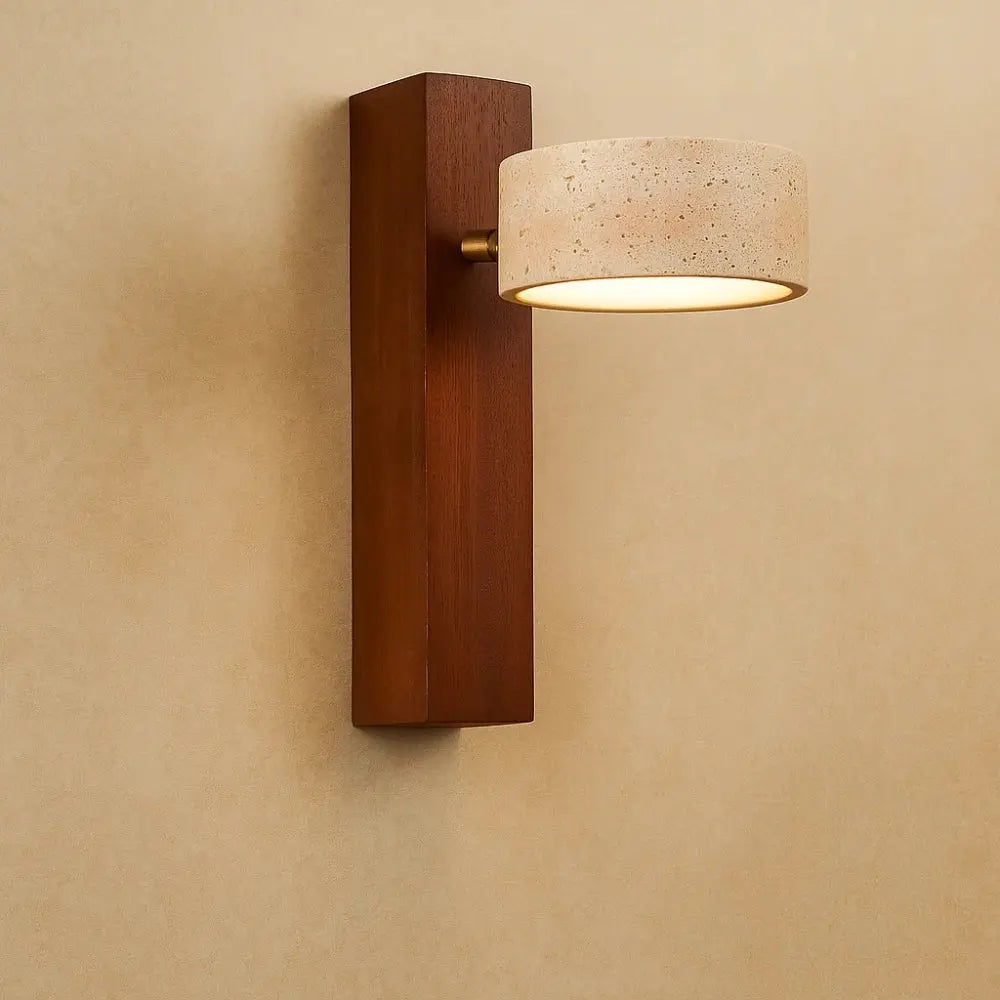 Applique Interieur Murale - Lueur Travertin Naturelle | Travelya -  |   Delvanie