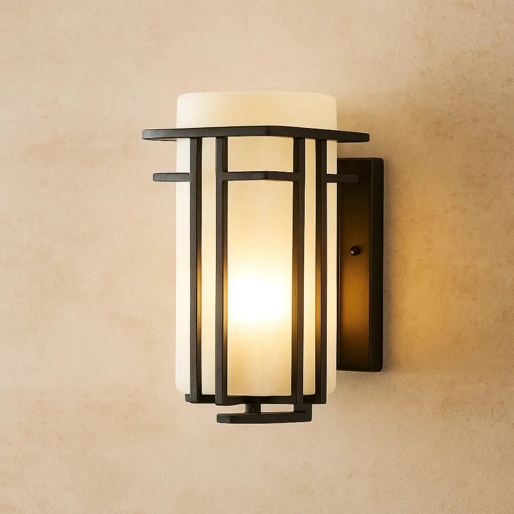 Applique Murale En Verre - Halo Dépoli Minimaliste | Miyora - 21x17x39 cm |   Delvanie