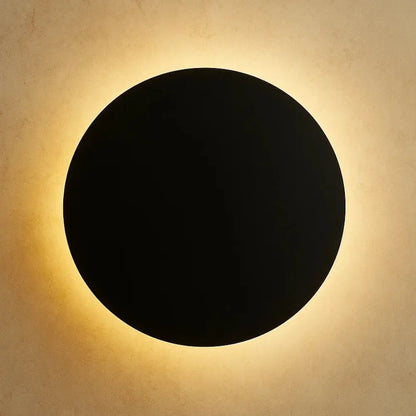 Applique Murale Ronde - Lueur Orbital | Viora - Noir / Ø 30cm |   Delvanie