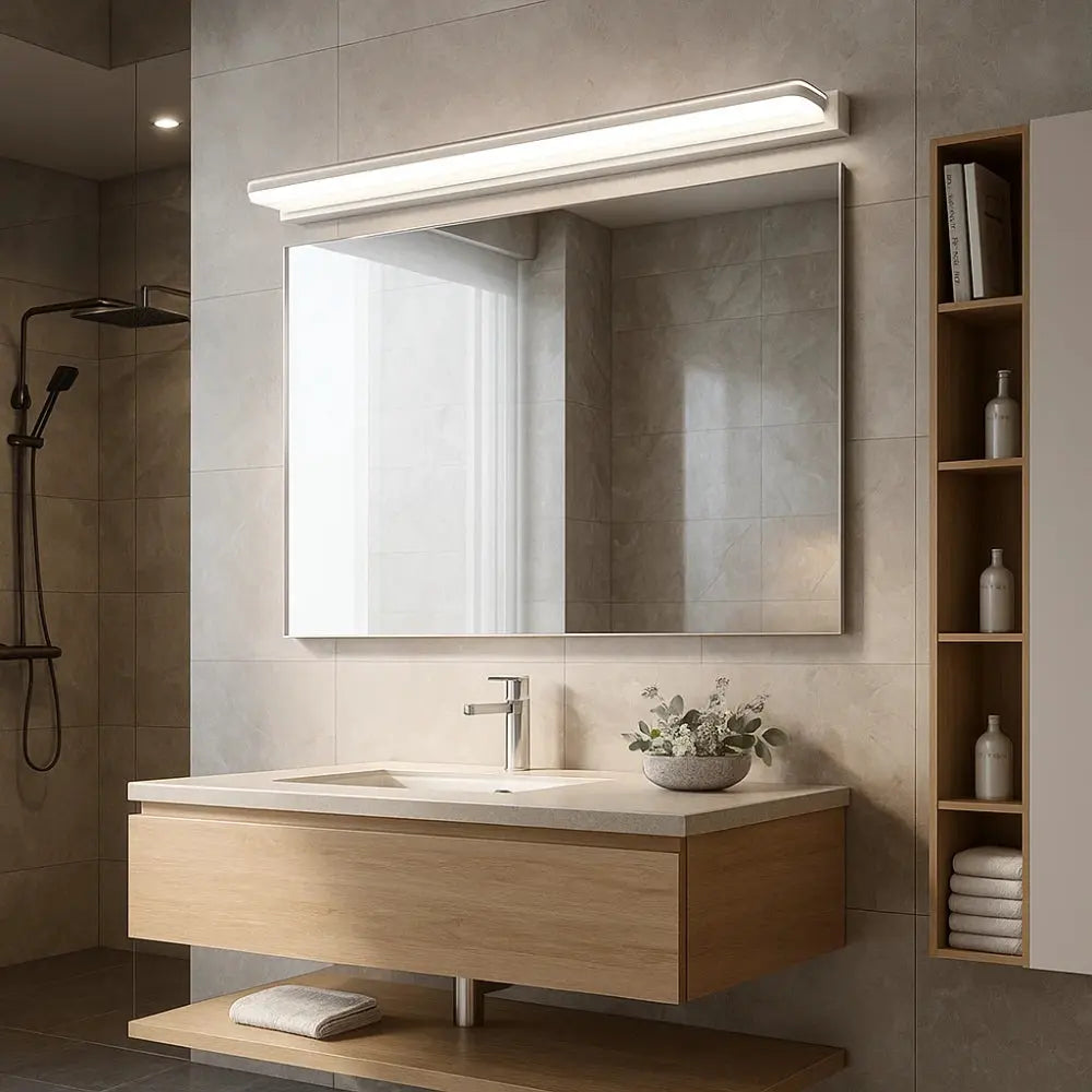 Applique Murale Salle de Bain - Reflet LED Épuré | Mirenya -  |   Delvanie