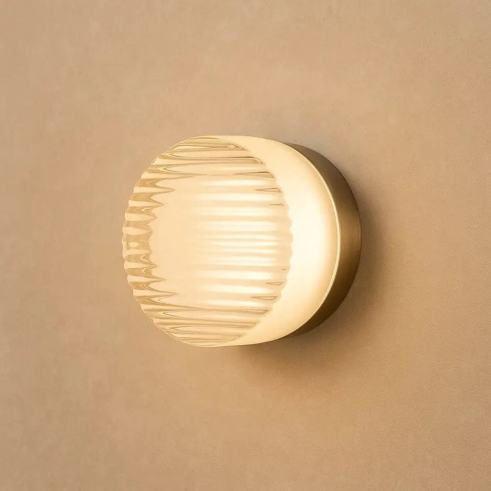 Applique Murale en Verre - Lueur Cristalline | Viora - Blanc / Blanc chaud (2700-3500K) |   Delvanie