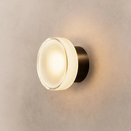 Applique Murale en Verre - Lueur Cristalline | Viora - Noir / Blanc chaud (2700-3500K) |   Delvanie