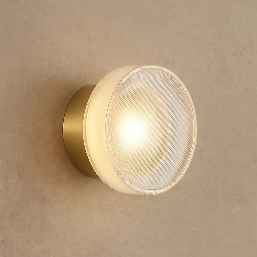 Applique Murale en Verre - Lueur Cristalline | Viora - Or / Blanc chaud (2700-3500K) |   Delvanie