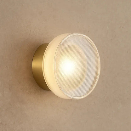 Applique Murale en Verre - Lueur Cristalline | Viora - Or / Blanc chaud (2700-3500K) |   Delvanie