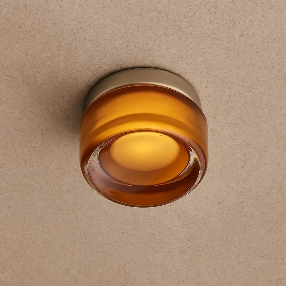 Applique Murale en Verre - Lueur Cristalline | Viora - Orange 2 / Blanc chaud (2700-3500K) |   Delvanie