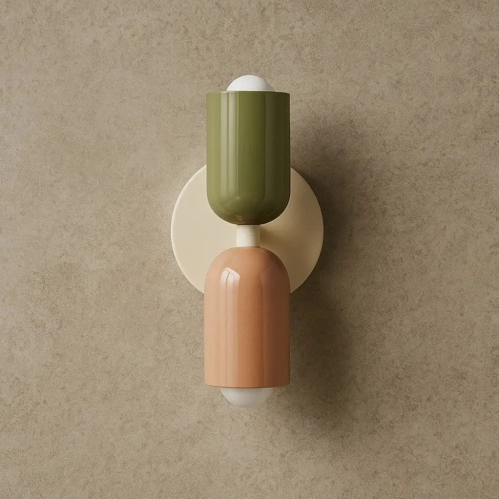 Applique Murale Colorée - Macaron Nordik | Luméo - Blanc Vert Rose / Blanc chaud (2700-3500K) |   Delvanie