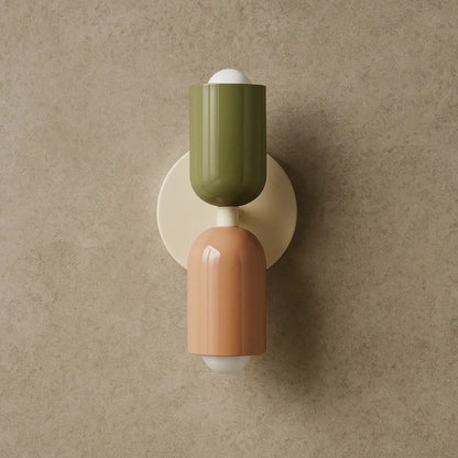 Applique Murale Colorée - Macaron Nordik | Luméo - Blanc Vert Rose / Blanc chaud (2700-3500K) |   Delvanie