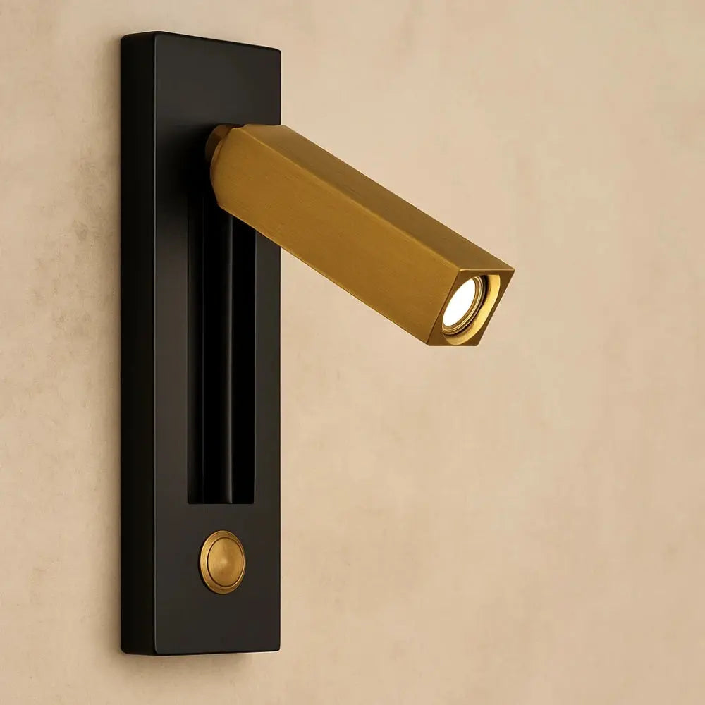 Applique Murale Industrielle - Design Raffiné | Steelis - Carré / Doré |   Delvanie