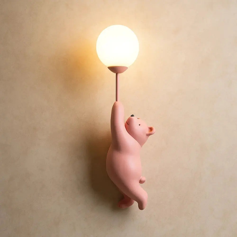 Applique Murale Enfant - Rêve de Lune | Softlight - Côté Ours Rose |   Delvanie