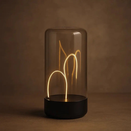 Lampe LED à Filament - Lueur Éternelle | Magnetlight - Noir |   Delvanie