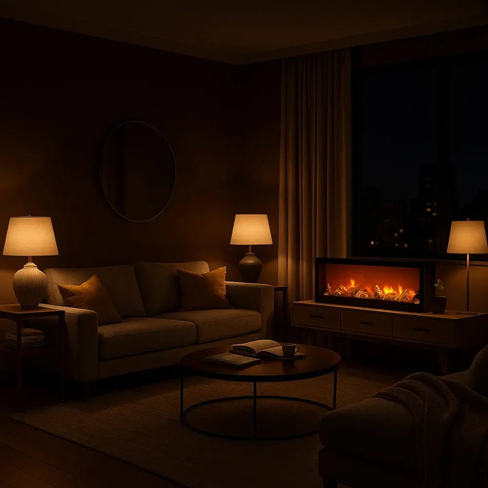 Cheminée Électrique - Flammes LED Sans Fumée | Ignélya -  |   Delvanie