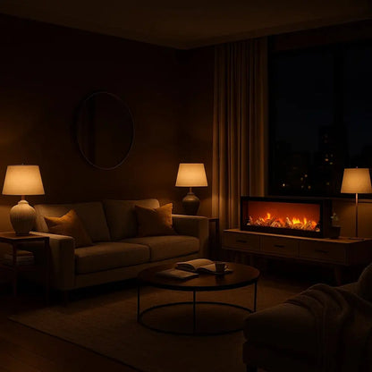 Cheminée Électrique - Flammes LED Sans Fumée | Ignélya -  |   Delvanie