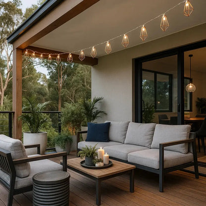 Guirlande Lumineuse - Géométrie Cuivrée | Elvoria -  |   Delvanie