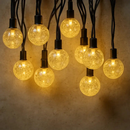 Guirlande Lumineuse Extérieur Solaire - Lueurs Festives Bohèmes | Lunavia - Blanc chaud / 200LED(22M) |   Delvanie