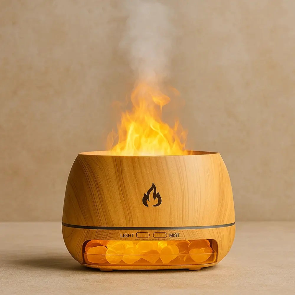 Humidificateur d'air chambre - Brume Enflammée | AirVibe - Bois |   Delvanie