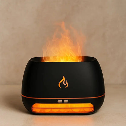 Humidificateur d'air chambre - Brume Enflammée | AirVibe - Noir |   Delvanie