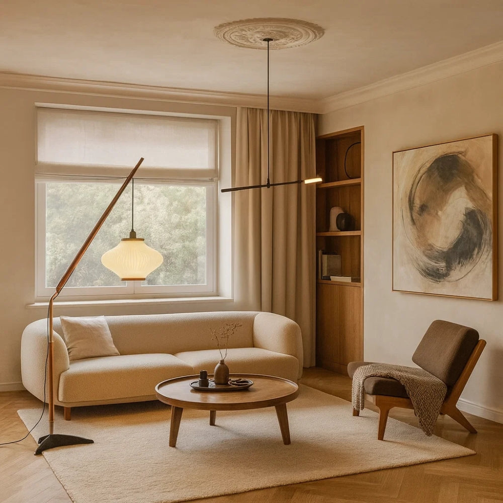 Lampadaire Moderne Sur Pied - Courbe Bois Médiévale | Eldoryn -  |   Delvanie