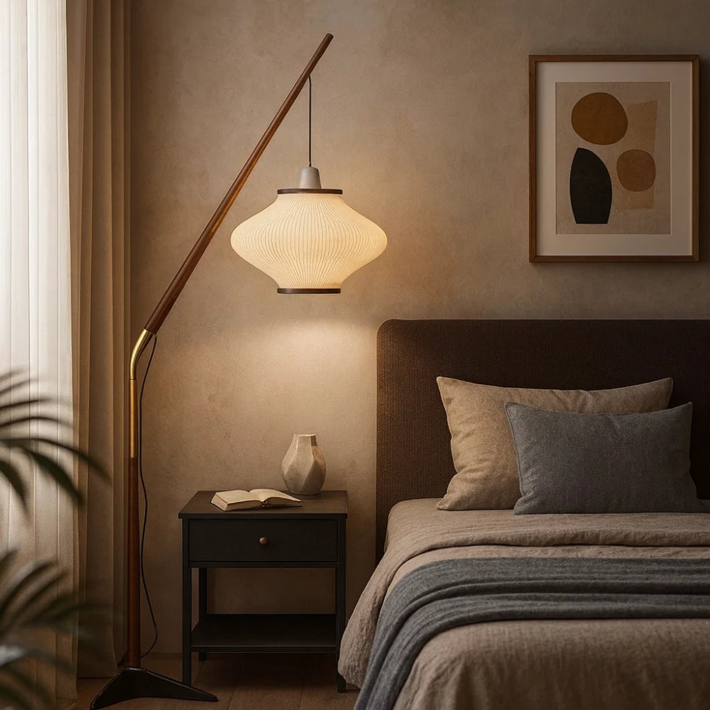 Lampadaire Moderne Sur Pied - Courbe Bois Médiévale | Eldoryn -  |   Delvanie