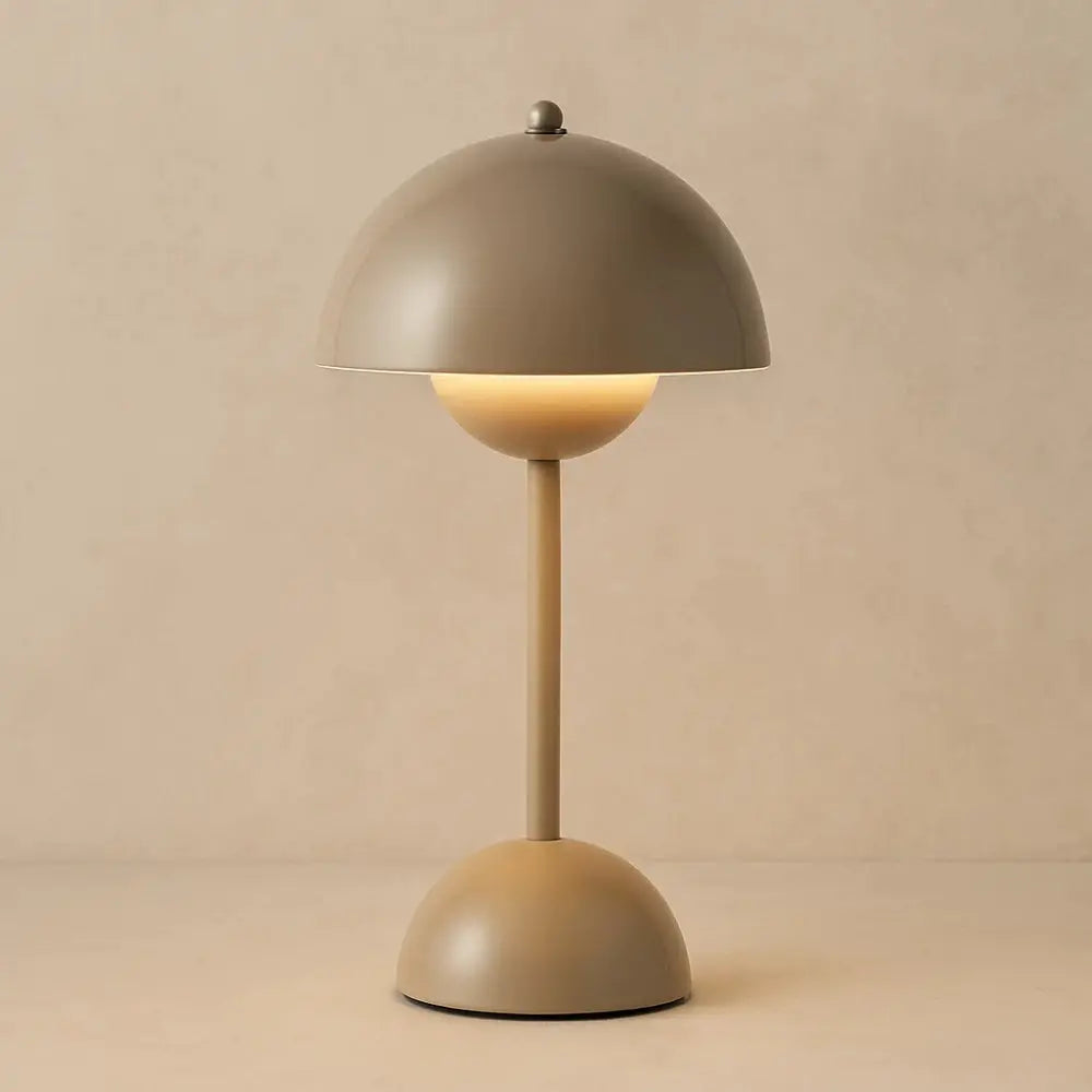 Lampe Champignon - Charme d’Antan | Nostalia - Gris |   Delvanie