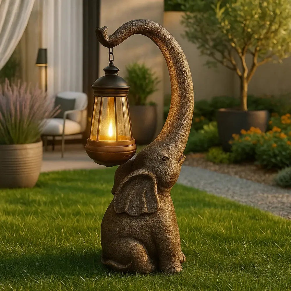 Lampe Extérieure Solaire - Charme d'Éléphant | Jumbo -  |   Delvanie